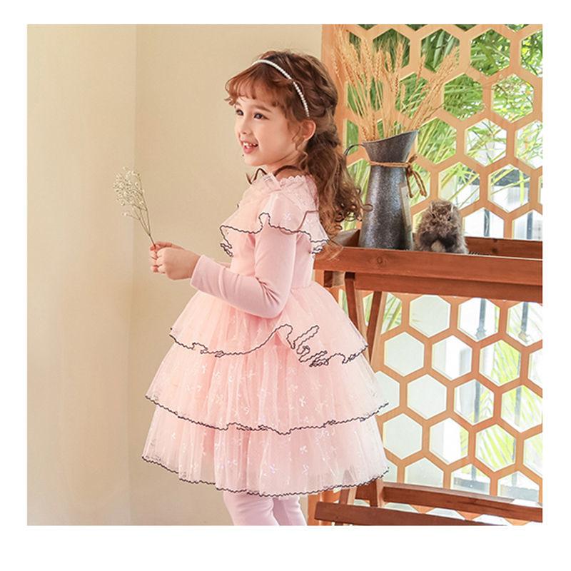 Girls Dress Western Style Cake Dress Net Gauze Dress Children Skirt Little Girl Princess Dress