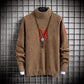 Autumn and Winter Sweater Men's Fashion Handsome Round Neck Sweatshirts Korean Version of The Trend Plus Velvet Thick Sweater