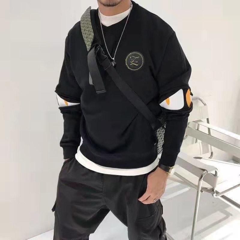 Sweater Men's Trendy Ins Europe and The United States Hip-hop Style Autumn and Winter Men's Loose Long-sleeved All-match Round Neck T-shirt