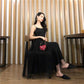 French Skirt Fairy Super Fairy Black Suspender Skirt Mesh Long Skirt Niche Dress Suspender Small Dress Dress Female Elegant and Sexy