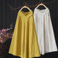 WTEMPO Summer Casual Trousers  Women's Cotton Wide-leg Pants Cropped Trousers Loose Plus Size High-waisted