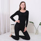 Women Long Sleeve Thermal Underwear Women Winter Thicken Tight Suit Sexy Pajamas Autumn Windproof Soft Lining High Elasticity Slim Breathable Wearable