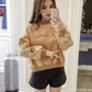 Gold Velvet Short Coat Spring and Autumn Loose Thick Double-sided Fleece Sweater