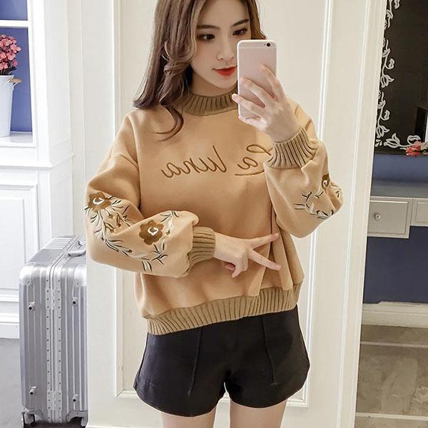 Gold Velvet Short Coat Spring and Autumn Loose Thick Double-sided Fleece Sweater