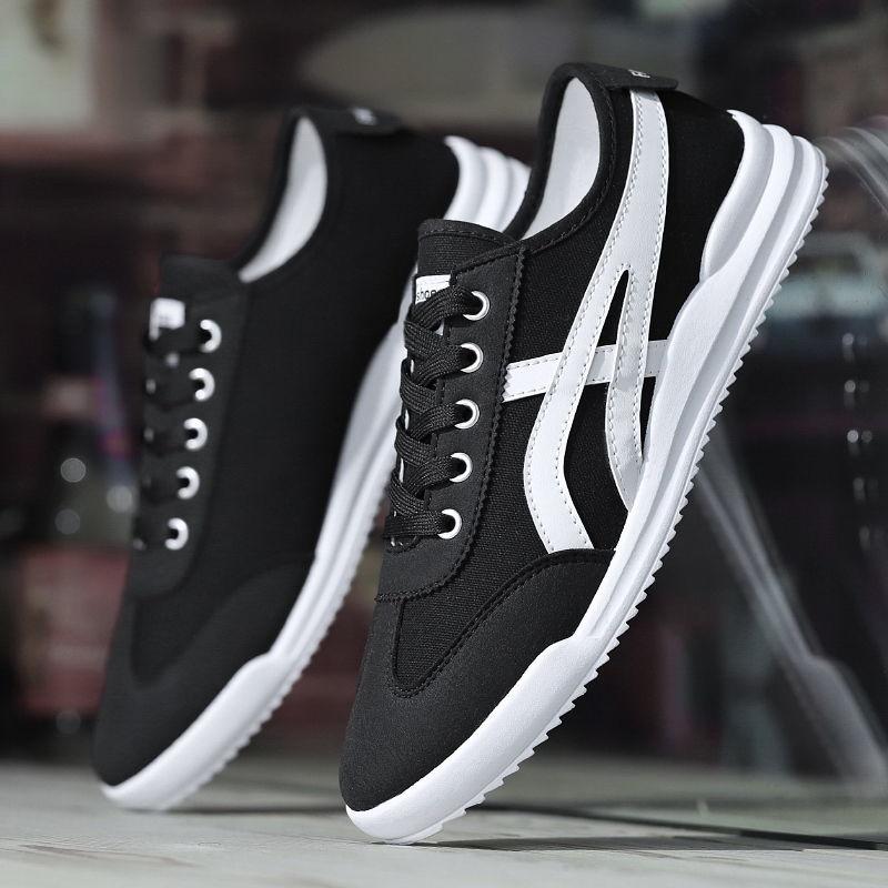 Men's Spring and Summer Cloth Shoes Lace-up Cloth Shoes All-match Casual Shoes