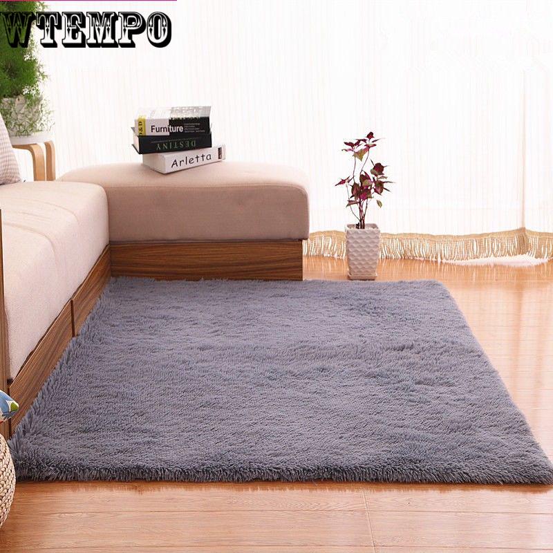 Living Room Carpet European Fluffy Mat Kids Room Rug Bedroom Mat Antiskid Soft Faux Fur Area