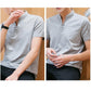 Summer Men's Cotton Short Sleeve T-Shirt Summer Body Slim Shirt Top Short Sleeve Solid Color Versatile Summer Top
