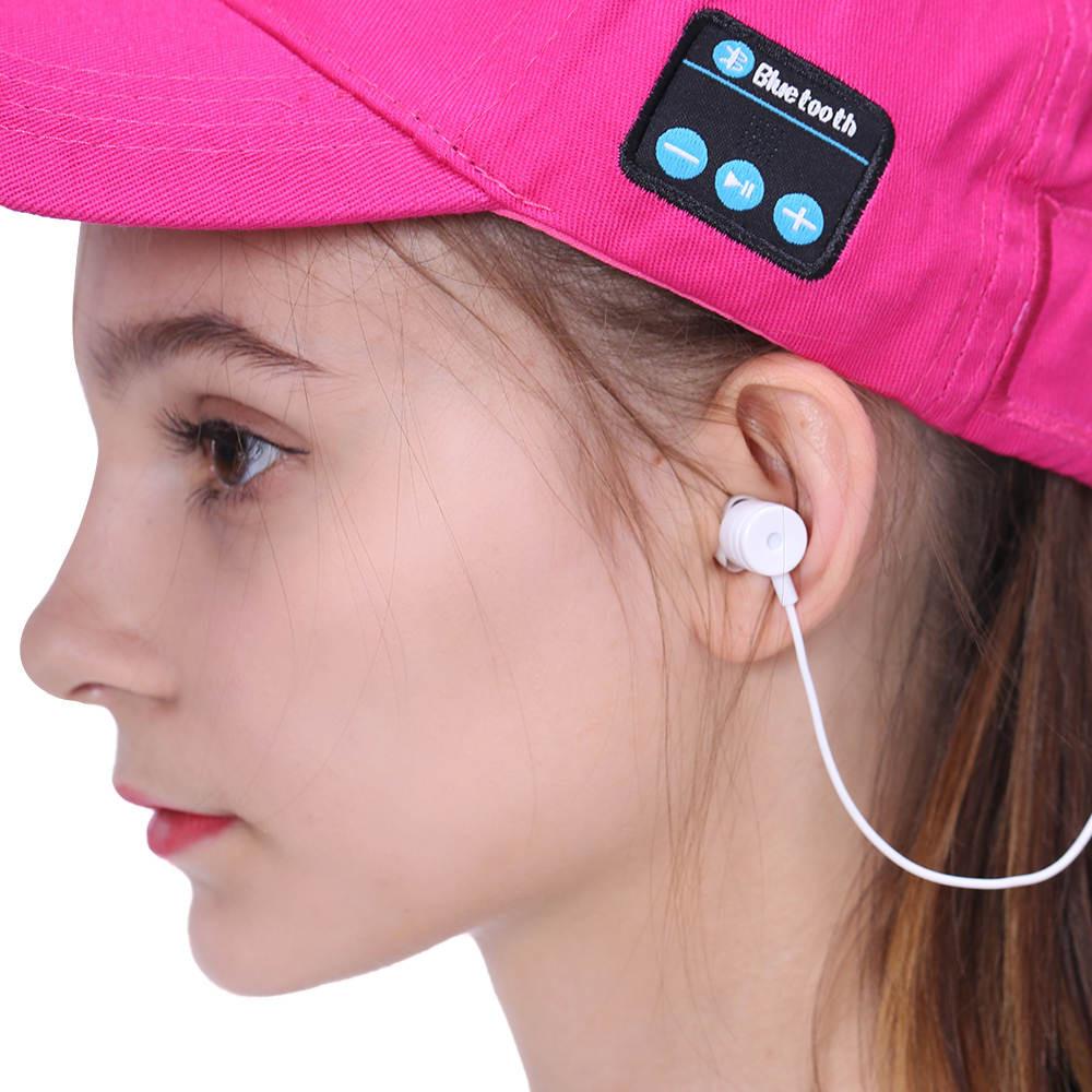 6 Color Bluetooth Music Peaked Cap with Microphone Speakerphone Stereo Headphone Wireless Earphone