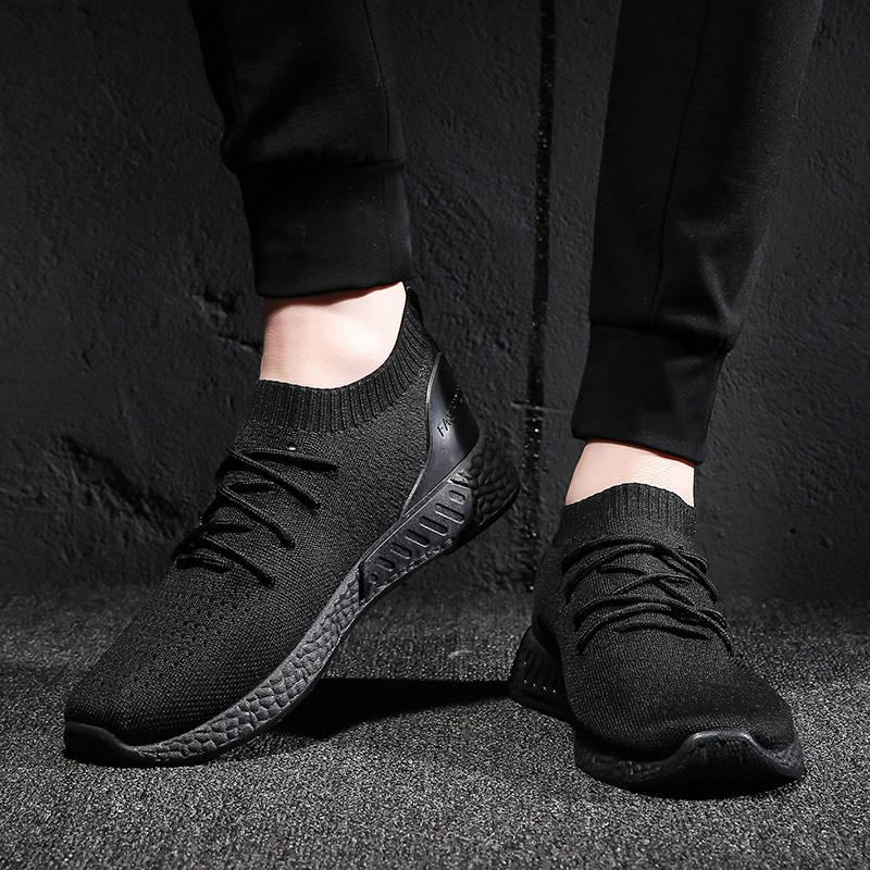 Fly -Woven Breathable Shoes Male Low Top Training Shoes Casual Lightweight Shoes Running Sneakers