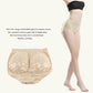 Women's Spring Summer Large Size Causal Briefs High Waist Solid Color Seamless Lace Hip Lift Panties