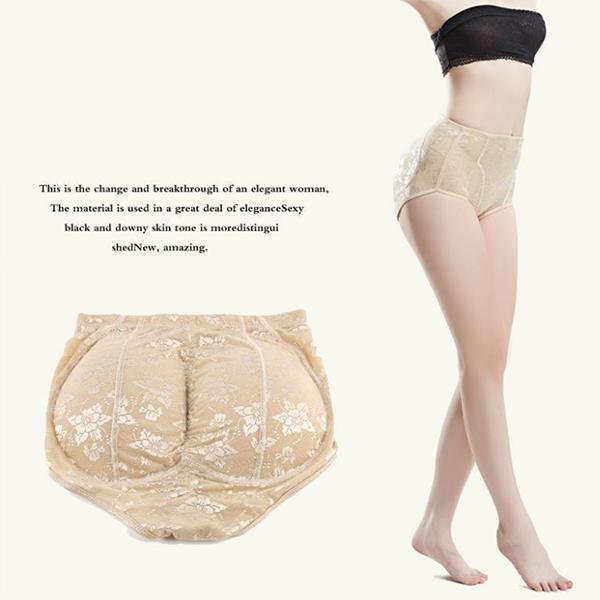Women's Spring Summer Large Size Causal Briefs High Waist Solid Color Seamless Lace Hip Lift Panties