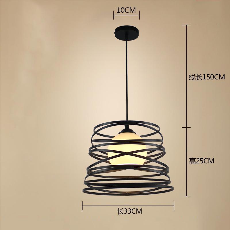 Industrial Style LED Pendant Light Creative Drop Light for Home Decoration Shop Bar with Warm Lamp