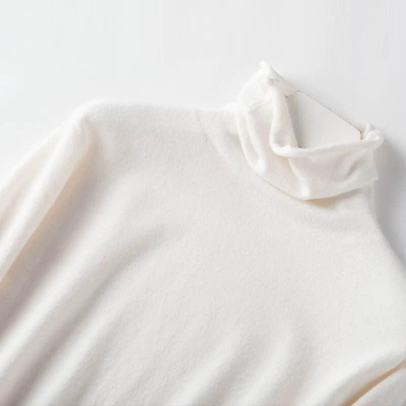 Sweater Female Korean Version of The Loose Winter New Sweater High Collar Pullover Slim Sweater