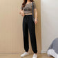 Gray Sweatpants Women's Trousers Spring and Summer Thin Spring and Autumn Casual Black Nine-point Loose-fitting Trousers