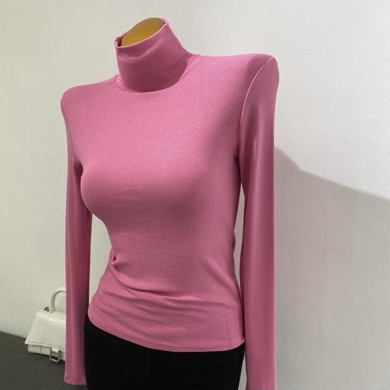 Women Winter Turtleneck Sweater Fashion Slim Pullover Knitted Jumper Long Sleeve White Black High Neck Sweaters Women Fall Basic Top Clothes