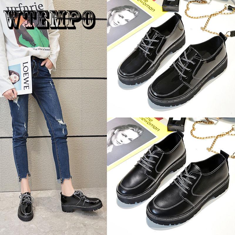 Shoes Student Casual Round Head Small Shoes Women British Thick Bottom Women's Shoes