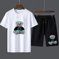 Suit Summer Short-sleeved T-shirt Sports Suit Male Student All-match Youth Casual Five-point Shorts Set