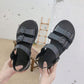 Summer Roman Sandals Wild Ladies Sandals Female Students Flat-bottomed Harajuku Style Beach Sandals Light and Comfortable