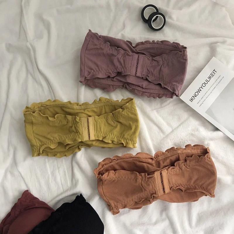 Korean Version of The Anti-glare Beauty Back Invisible Strapless Tube Top Wrap Chest No Steel Ring Underwear Bra