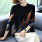 Plus Size Woolen Sweater Women Comfortable High-end Printed Cashmere Sweater Winter Wool Knitted Bottoming Sweater Elastic Jumper Top