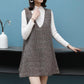Autumn and Winter Long Vest Vest Skirt Large Size Loose Sleeveless Bottoming Shirt Fashion Casual Sweater Dress