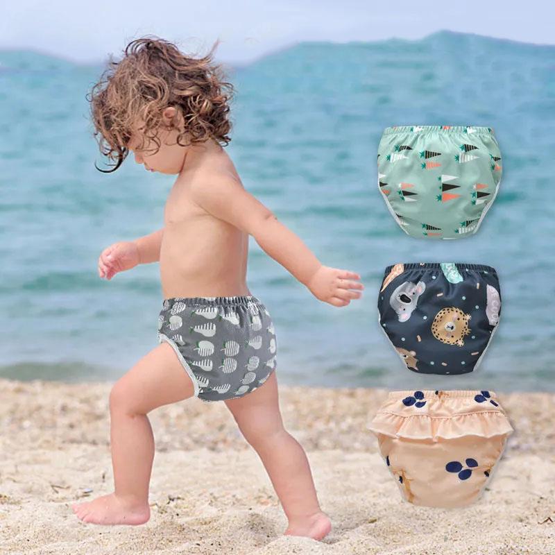 Children's Swimming Trunks Boys and Girls Swimwear Washable Waterproof Leak-proof Baby Quick-drying Swimming Pants