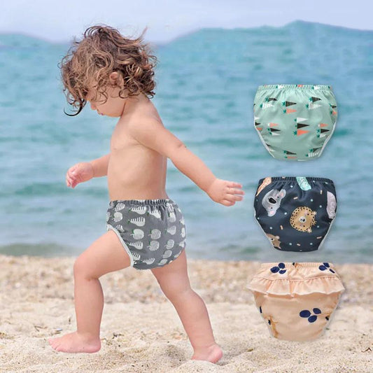 Children's Swimming Trunks Boys and Girls Swimwear Washable Waterproof Leak-proof Baby Quick-drying Swimming Pants