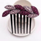 Diamond Leaf Hair Comb Insert Comb Hair Accessories Plate Hairball Head Drill Bit Flower Girl Hairpin Mother Headdress Shiny Hairpin