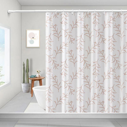 Shower Curtain Free Perforated Waterproof Cloth Toilet Wet and Dry Separation Curtain Partition Mold-proof Bathroom Shower Curtain