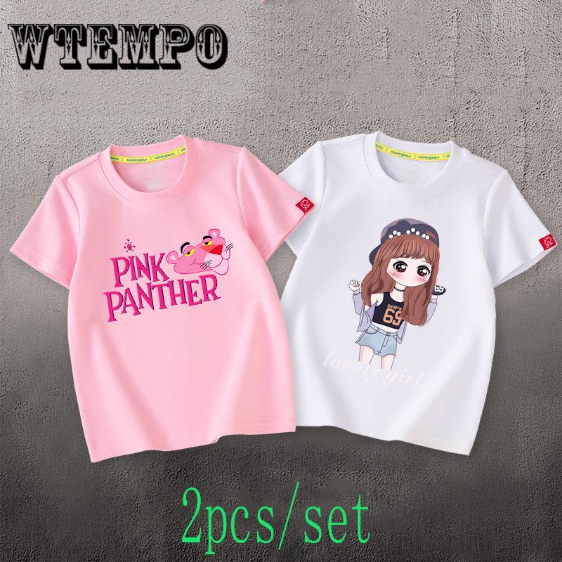Brand Girl 2 Pcs Set Tops Toddler Kids Baby Girls Cartoon