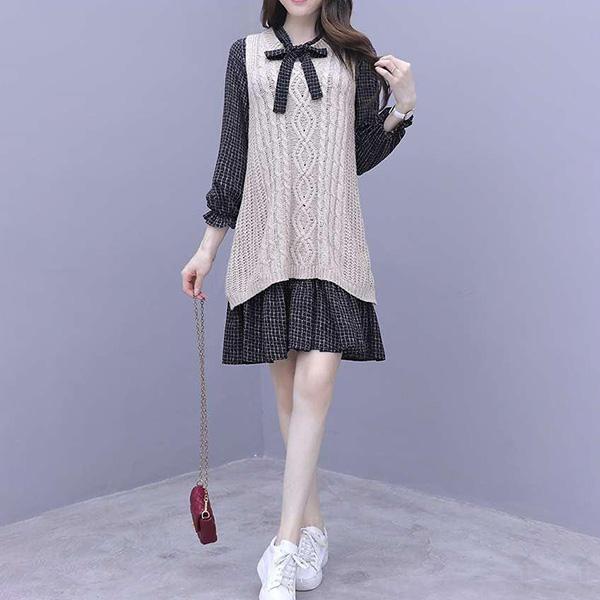 Spring and Autumn Light Luxury Small Fragrant Vest Temperament Long Sleeve Vest Sleeveless Sweater Casual Fashion Top