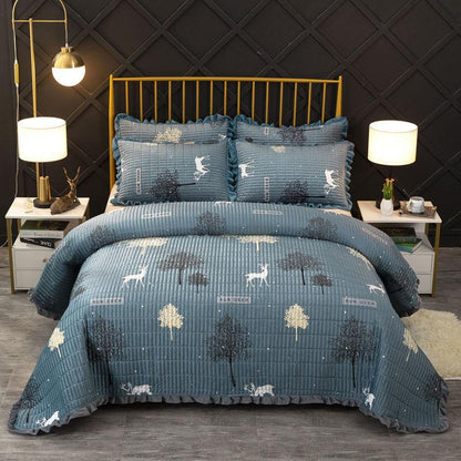 Coral Fleece Soft Blanket Crystal Fleece Blanket Double-sided Plus Fleece Blanket Sheet Thick Tatami Bed Cover Quilted Non-slip Bed Cover Blanket