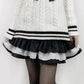Women High Waist Pleated Skirt School Girl Lace A-Line Flare Skater Short Skirt Uniforms Cosplay Sweet Girls