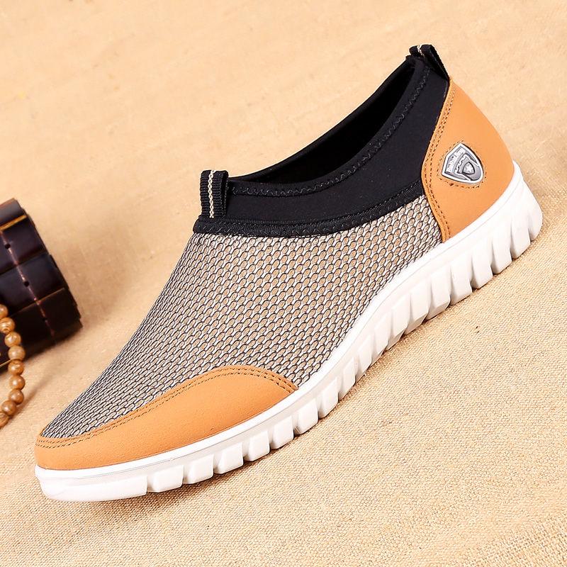Summer Mesh Shoe Sneakers for Men Shoes Breathable Men's Casual Shoes Slip-On Male Shoes Loafers Casual Walking 38-48