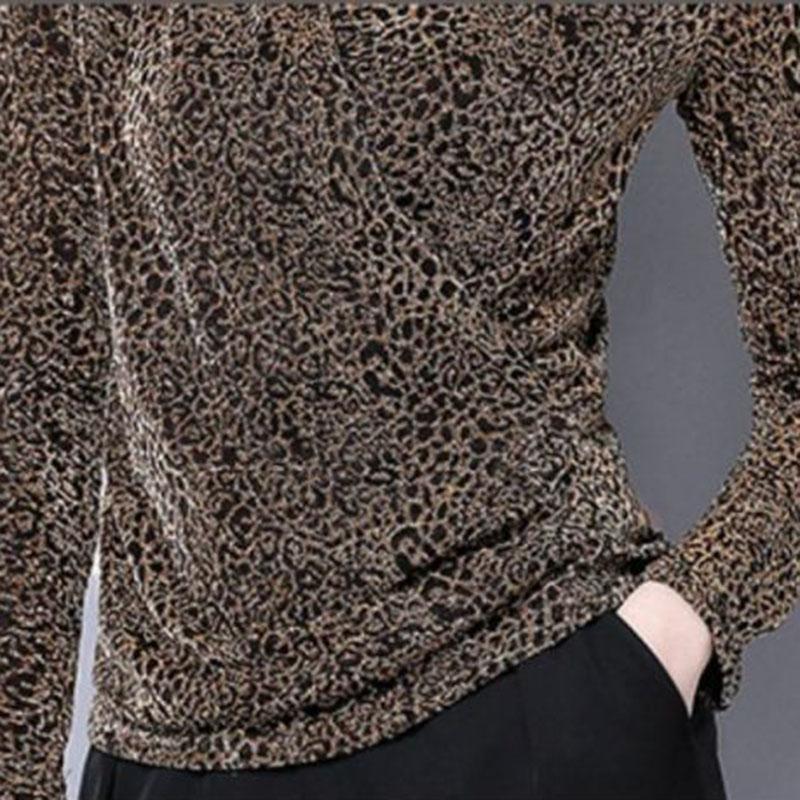 Women's Spring and Autumn T-shirt Plus Size Slim V-neck Long-sleeved Top