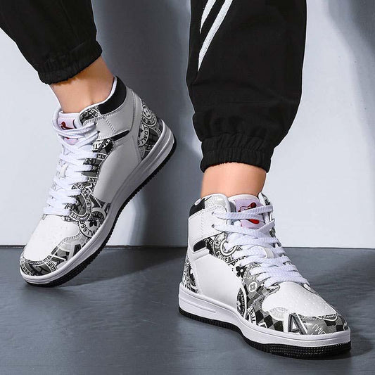 Graffiti Basketball Shoes for Men Comfortable Breathable Shoes Couples Waterproof Sports Shoeses