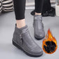 Autumn and Winter Plus Velvet Ankle Boots British Women's Leather Shoes Women's Shoes Cotton Boots