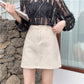 Pofulove S-5XL Women Plus Size Anti-light Denim Skirt Slim Sexy Package Hip Skirt Mini A-line Skirts
