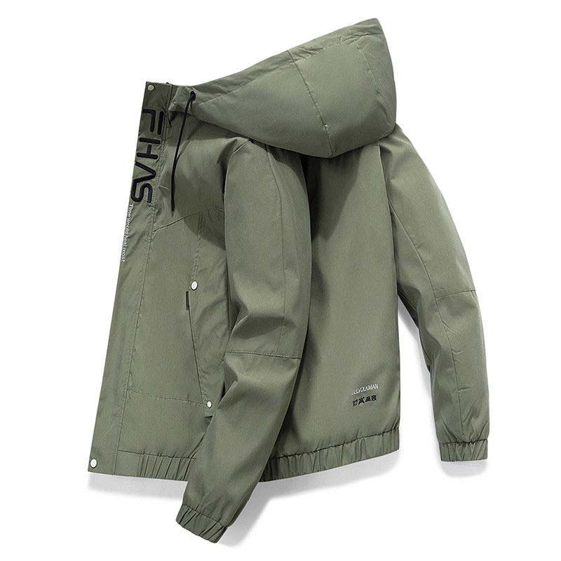 Men's Jacket Casual Handsome Jacket Spring New Hooded Jacket Trendy Young Men