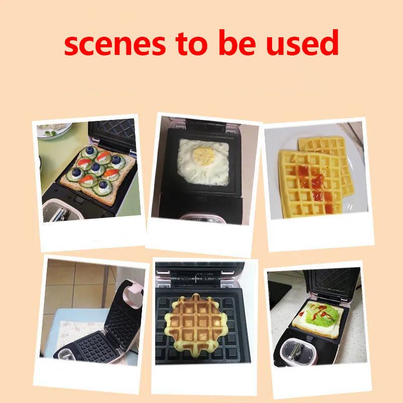 650W Breakfast Machine Set Waffle Maker Bread Maker Sandwich Making Machine  with Various Bakeware