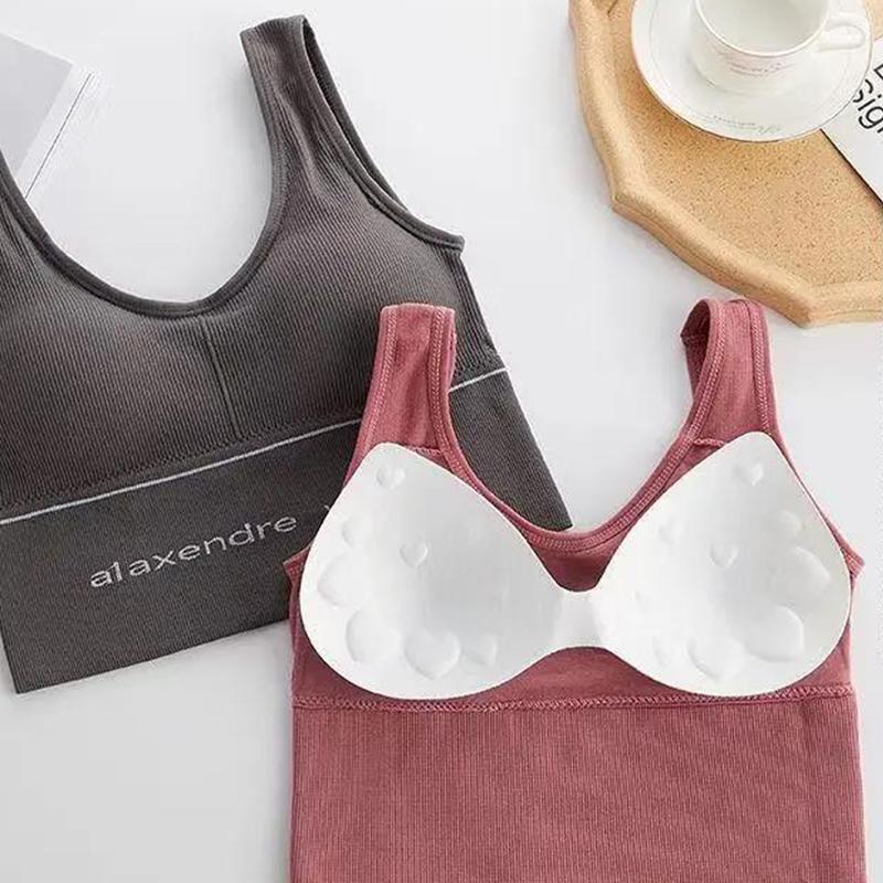 Women's Sports Bra Sling Yoga Vest High-elastic U-shaped Halter Underwear Without Steel Ring Gathering Bra Fitness Bra Wrapped Chest Push Up Bra Top