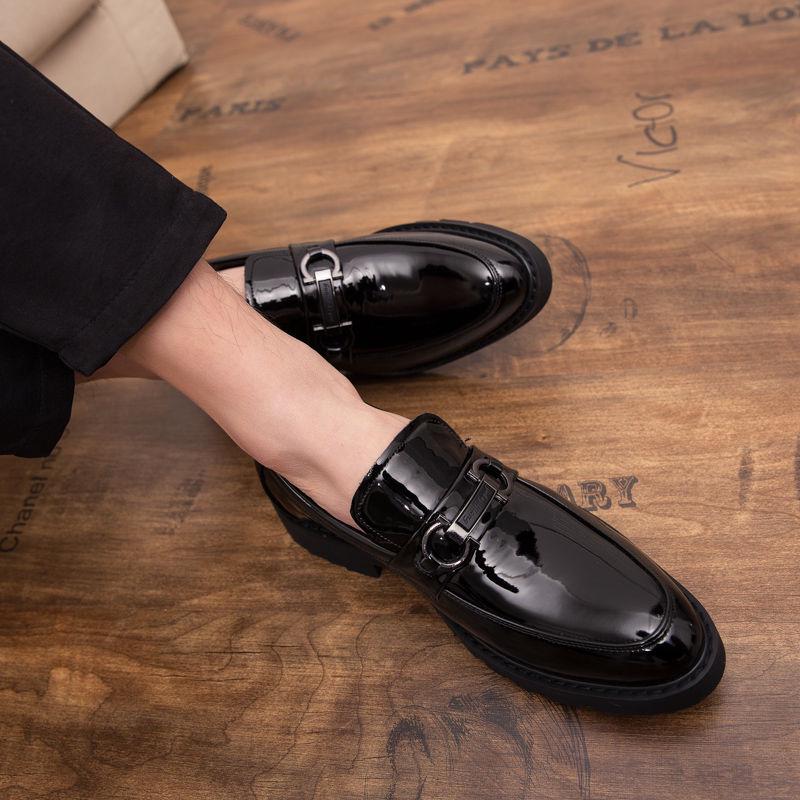 Formal Leather Italian Pointed Toe Men Shoes For Wedding Dress Oxfords Italy British Style Pointy
