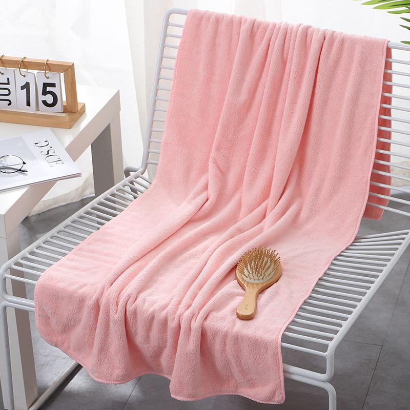Bath Towel Flannel Fabric Soft Large Towel Set Thickened Chest Wrapped Pure Cotton Absorbent Soft Bath and Quick-drying
