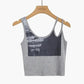 Gray Short-sleeved Irregular T-shirt Women's Short Umbilical Short Chic Top Two-piece Female Summer