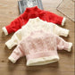 Baby Girl's Plush Thickened Mink Sweater Foreign Style Autumn and Winter Girl's Inner Sweater