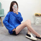 V-neck Bottoming Tattered Sweater Women Fall/winter Loose Knit Sweater Casual Fashion Top