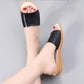 Real Cowhide Sandals and Slippers Ladies Summer Non-slip Mother Soft Flat Casual Beach Wear All-match
