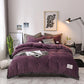Cotton solid color wool fabric bedding set quilt cover sheet set pillowcase home four-piece