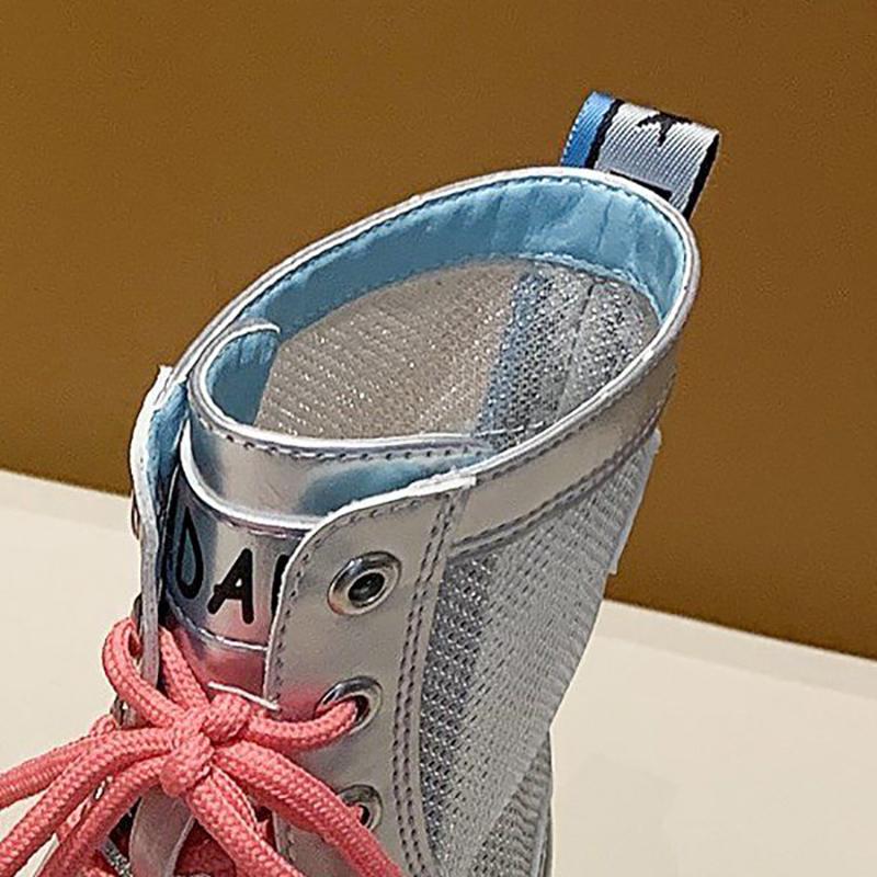 Summer Women's Thin Mesh Sandals Thick-soled Hollow Breathable Martin Boots Locomotive Fried Street Boots