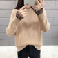 Autumn Winter knit Sweater Women Loose Pullover Sweater Korean Fake Two-piece Sweater Top for Student Office Ladies